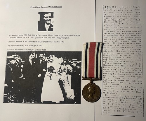 Special Constabulary Long Service Medal EiiR to John Ritson of Ladybank ...