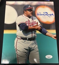 Willie Stargell HOF Signed 8x10 Atlanta Braves Photo AUTO JSA COA