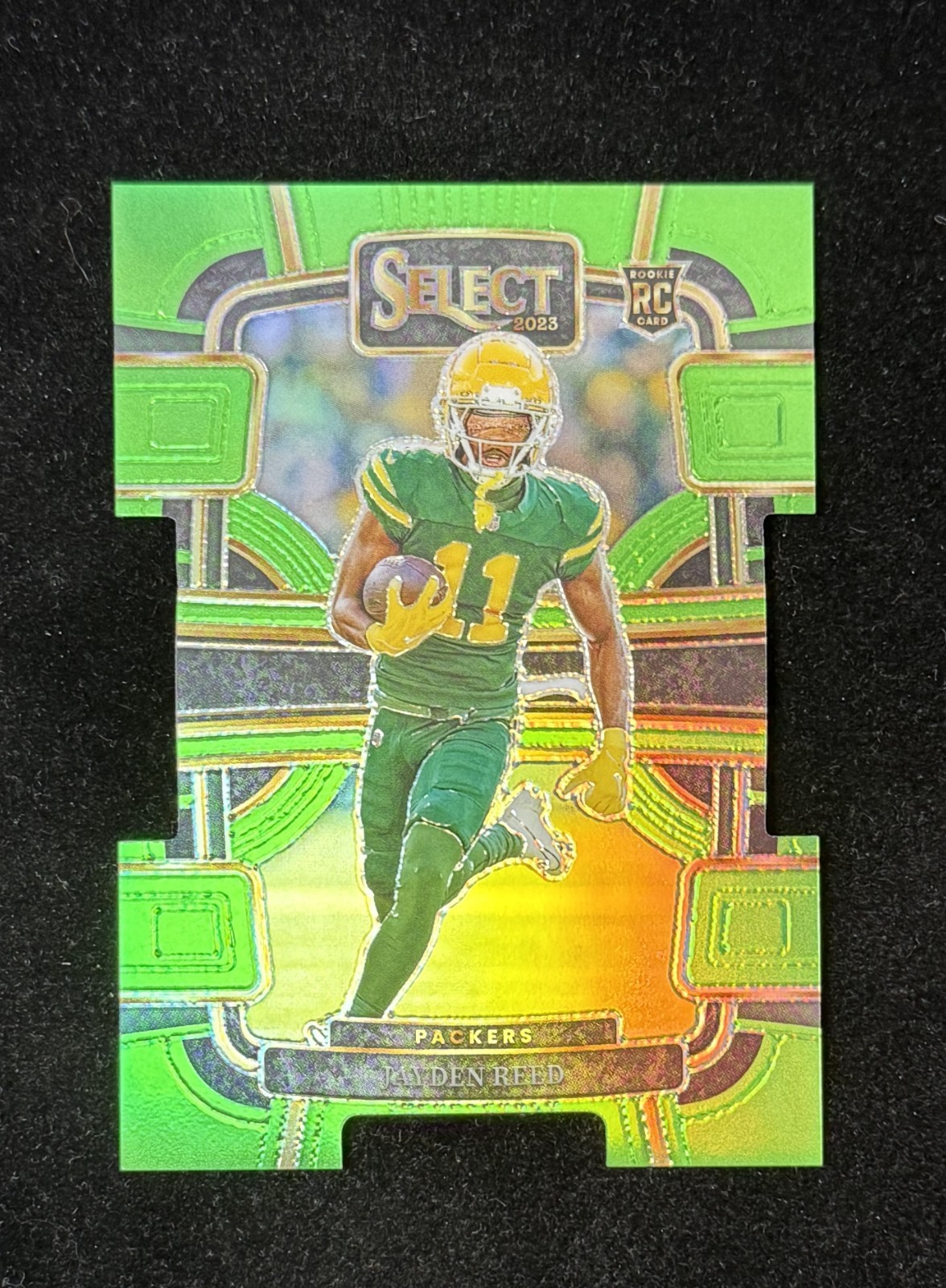 2023 Select Football JAYDEN REED Concourse Neon Green Die-Cut /599 Rookie