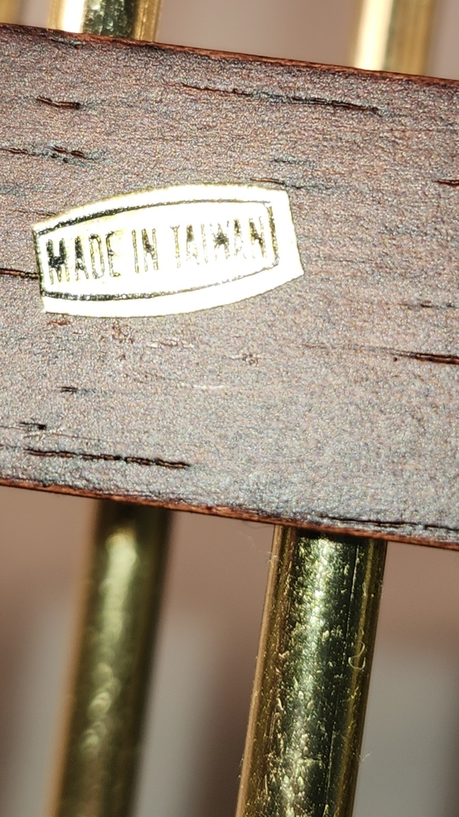 WOOD AND GOLD TIE/BELT SCARF HANGER