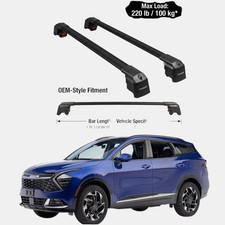 Roof Racks Crossbars For Kia Sportage 2023-2027 Black Aluminum Load 220 LB