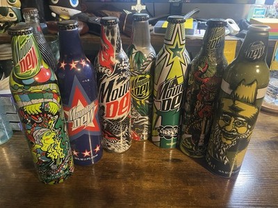Lot Of Mountain Dew Aluminum Bottles