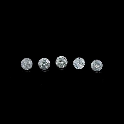Diamonds Natural 5 pcs Round 2.60mm Brilliant Full Cut SI-I Clarity GHI Color Lo