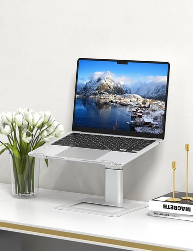 Adjustable Ergonomic Laptop Stand for 10-17.3'' Notebooks - Silver Aluminum - Picture 8 of 9