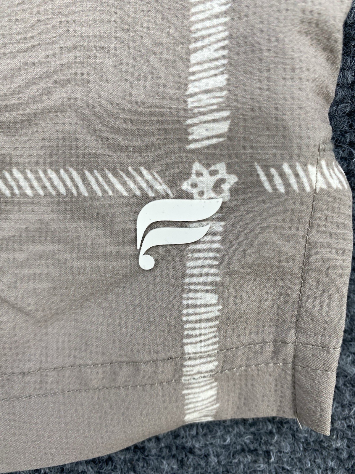 Fabletics Beige Grid Pattern Matching Shirt & Sho… - image 8