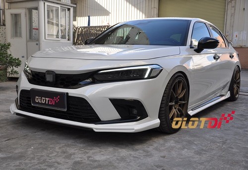For 2023UP Honda Civic 11Th FL1 JDM BLZ Stlye FRP Front Bumper Lip Chin Spoiler - Picture 11 of 15