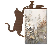 Decoration for your Light Switch & Electrical Outlet Covers-Cat and Mice