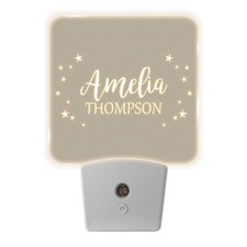 Personalized Night Light Wall Plug In Girls Boys Customized Gifts Baby Nursery