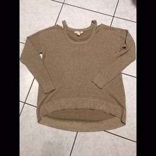 Michael Kors Sweater Cold Shoulder Gold