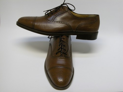 Salvatore Fegarramo FIRENZE  11D Cap Toe Mens Dress  Shoes Brown Made In Italy - Picture 1 of 12