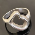 925 Sterling Silver Vintage Taxco Mexico Open Heart Ring Size 9   F2