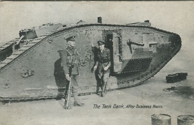 DIE PANZERBANK, NACH GESCHÄFTSZEITEN - Militärpostkarte