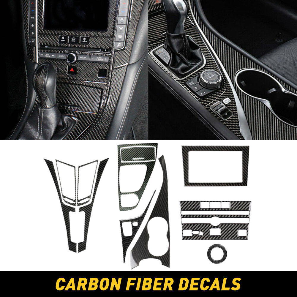 Car Interior Decal Trim Carbon Fiber Trim Sticker Vinyl For 201419