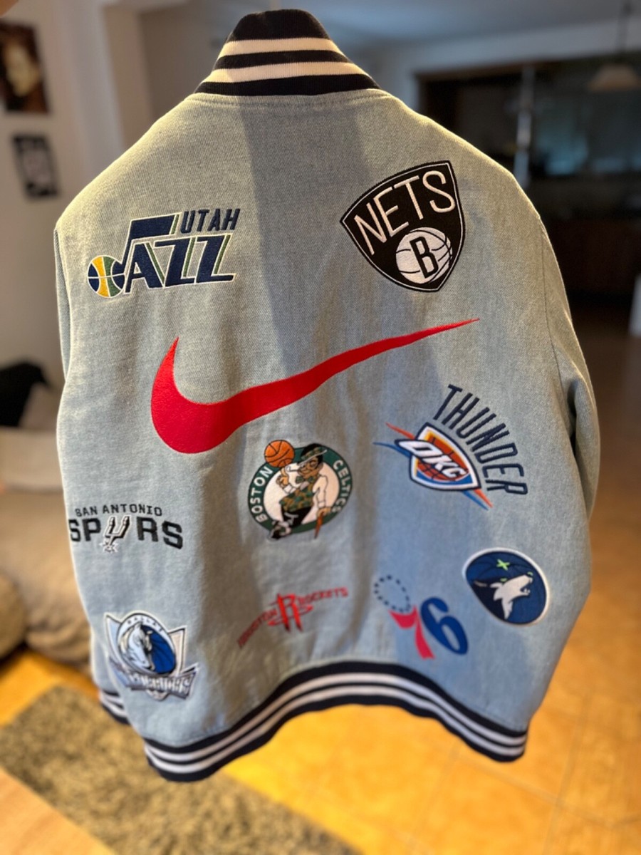 Supreme Nike NBA Teams Denim Warm-Up Jacket Large | eBay