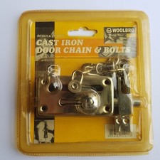 Woolbro Sicherheitsschloss Tür Kettenriegel Gusseisen Home Business England NOS