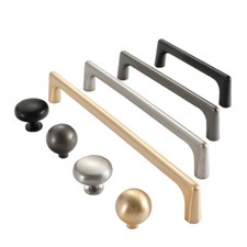 Manija de puerta de gabinete de cocina con cajón de cajón de 2 piezas negro plateado dorado