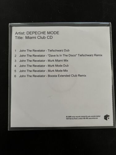 Depeche Mode Miami Club Cd - Imagen 1 de 2