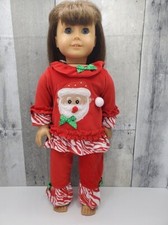 Nightwear, Holiday Santa Pajama's  Slippers for 18" Dolls