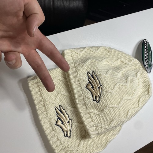 Nevada Wolf Pack Gorro Talla Única De Colección Sin Puños Pom Invierno Sombrero Tejido Años 90 - Imagen 8 de 9