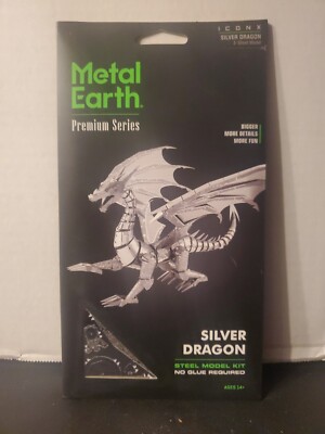 Metal Earth Premium Series SILVER DRAGON Steel Model Kit - ICX023 (3238 ...