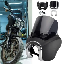 Club Style Front Headlight Fairing Cover + Windshield For Harley Dyna 1999-2005