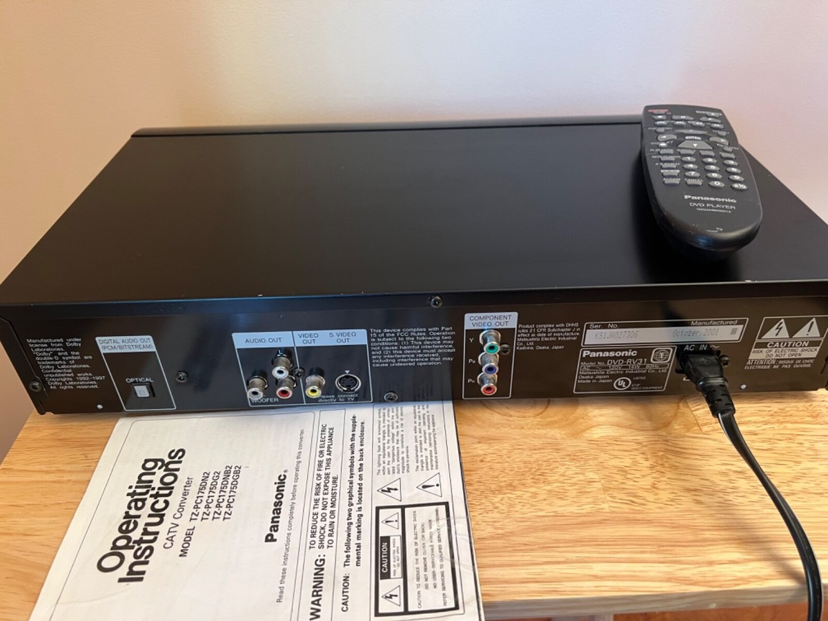 プレーヤー Panasonic DVD-RV31 Panasonic DVD-RV31 DVD/CD Player | eBay