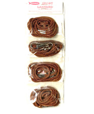 SET OF 4 Gudebrod Brown 22" Sport Lanyard for Hunting Fishing Concerts ID Badges
