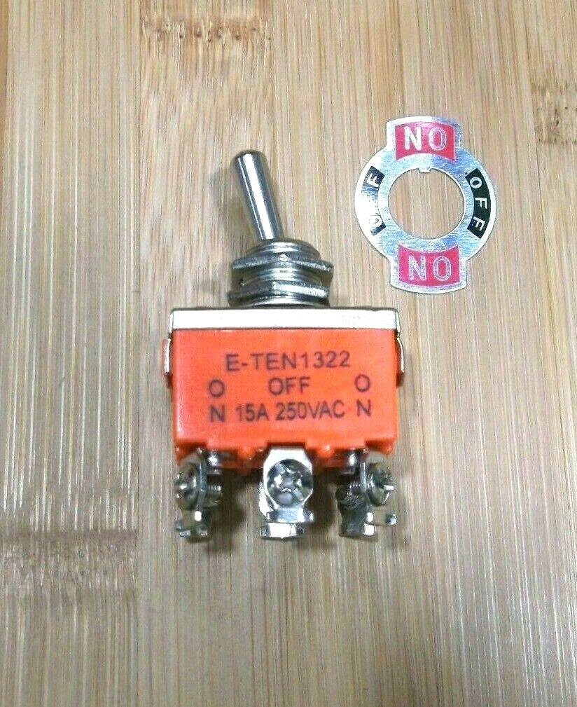 BBT 3 Position 6 Terminal on/off/on 15 amp Toggle Switch w/ Wire ...