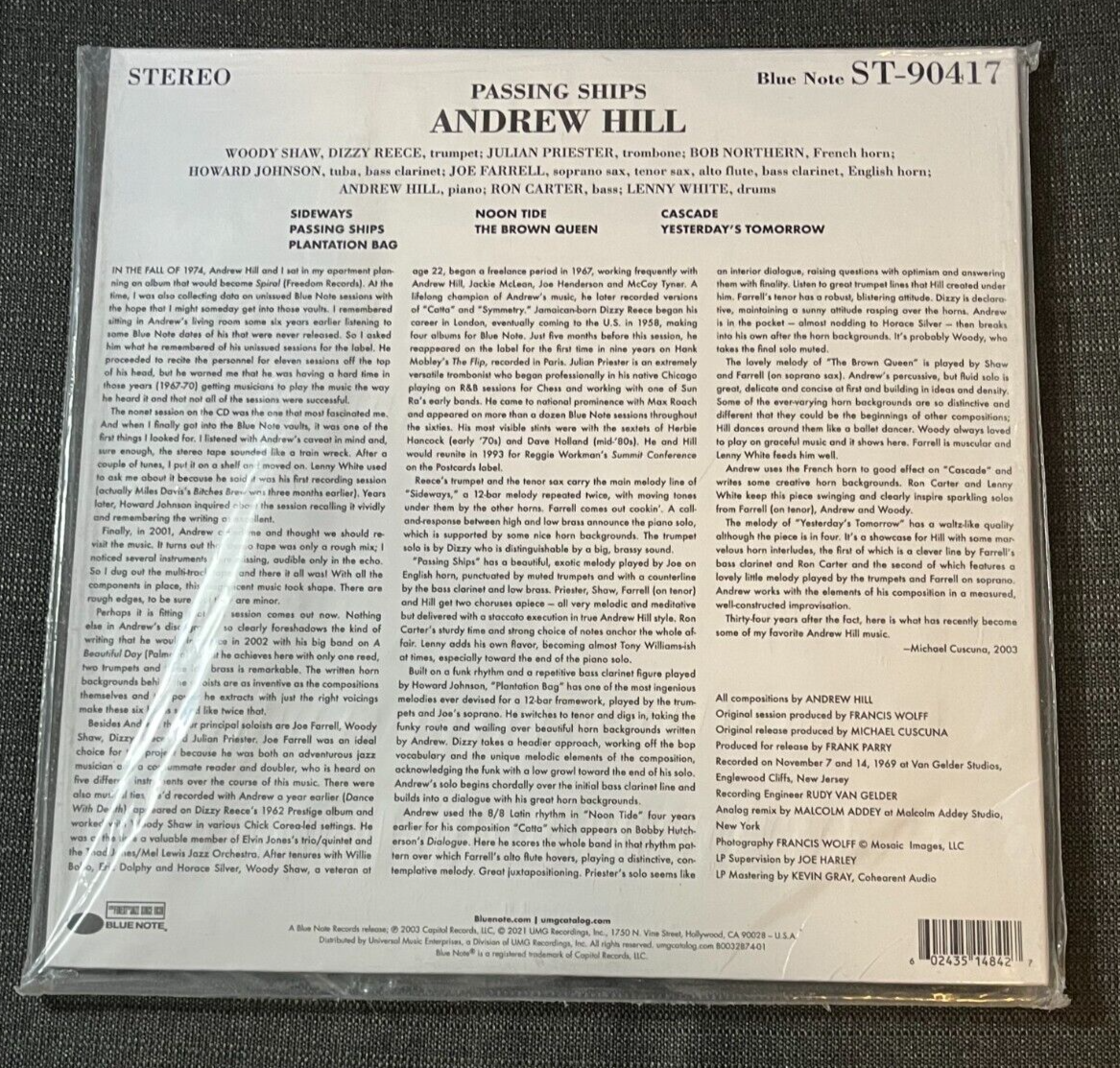 ANDREW HILL -Passing Ships ~ BLUE NOTE 90417 (tone poet) [1969