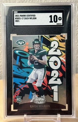 2021 Certified ZACH WILSON Graffiti SGC 10 💎Gem Mint Rookie RC Holo