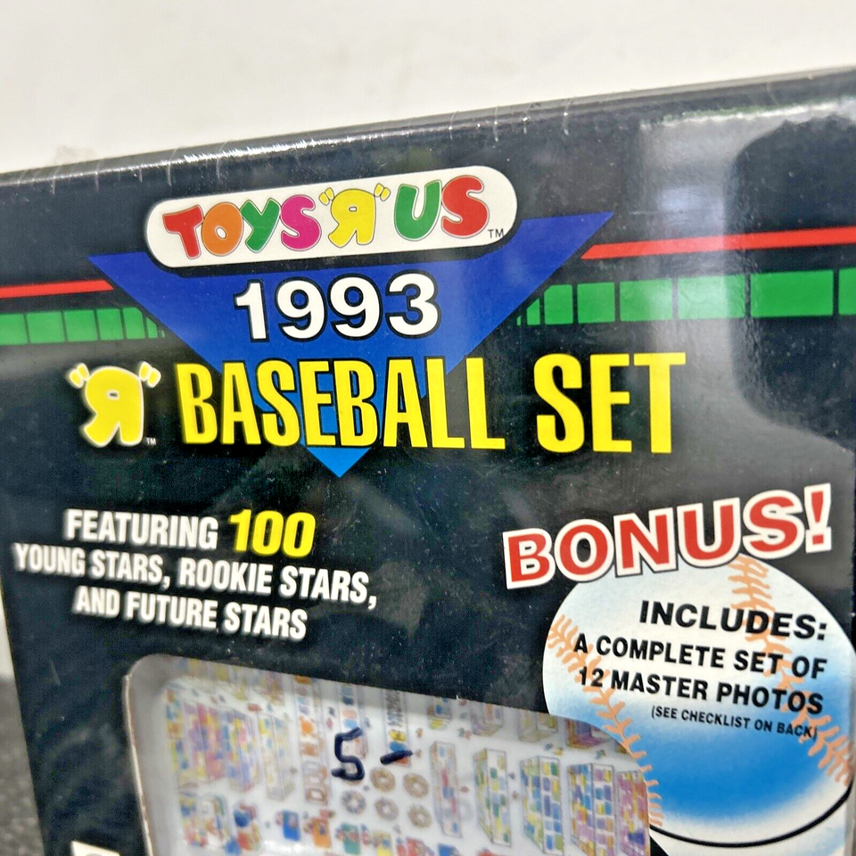 🔥Toys 'R' Us Topps Baseball Factory Sealed 1993 Set 100 Cards & 12