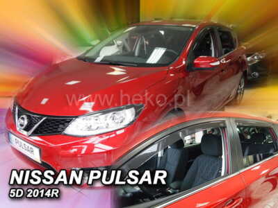 For NISSAN PULSAR 2014 - 2018 5.doors Wind deflectors 4.pc HEKO
