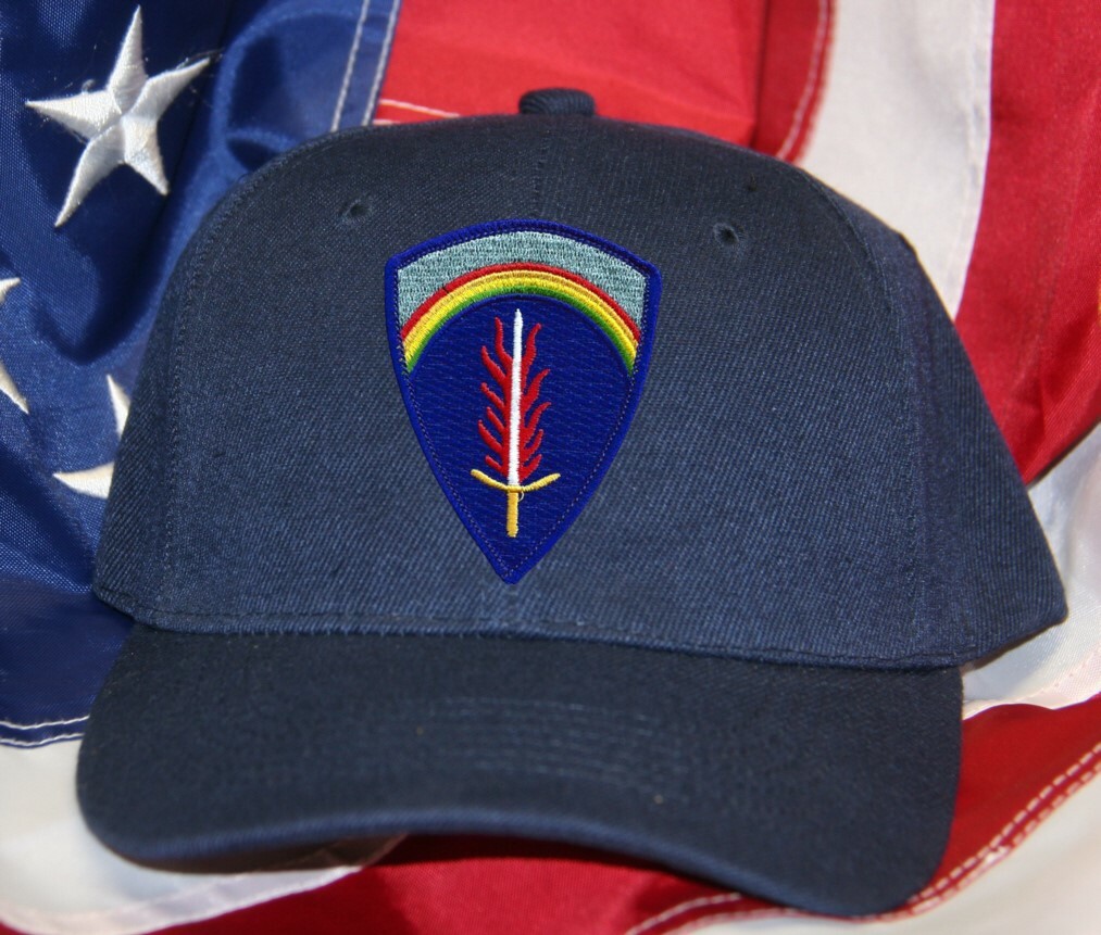 SUPREME HEADQUARTERS ALLIED EXPEDITIONARY FORCE SHAEF HAT PATCH C US ARMY PIN UP image 2