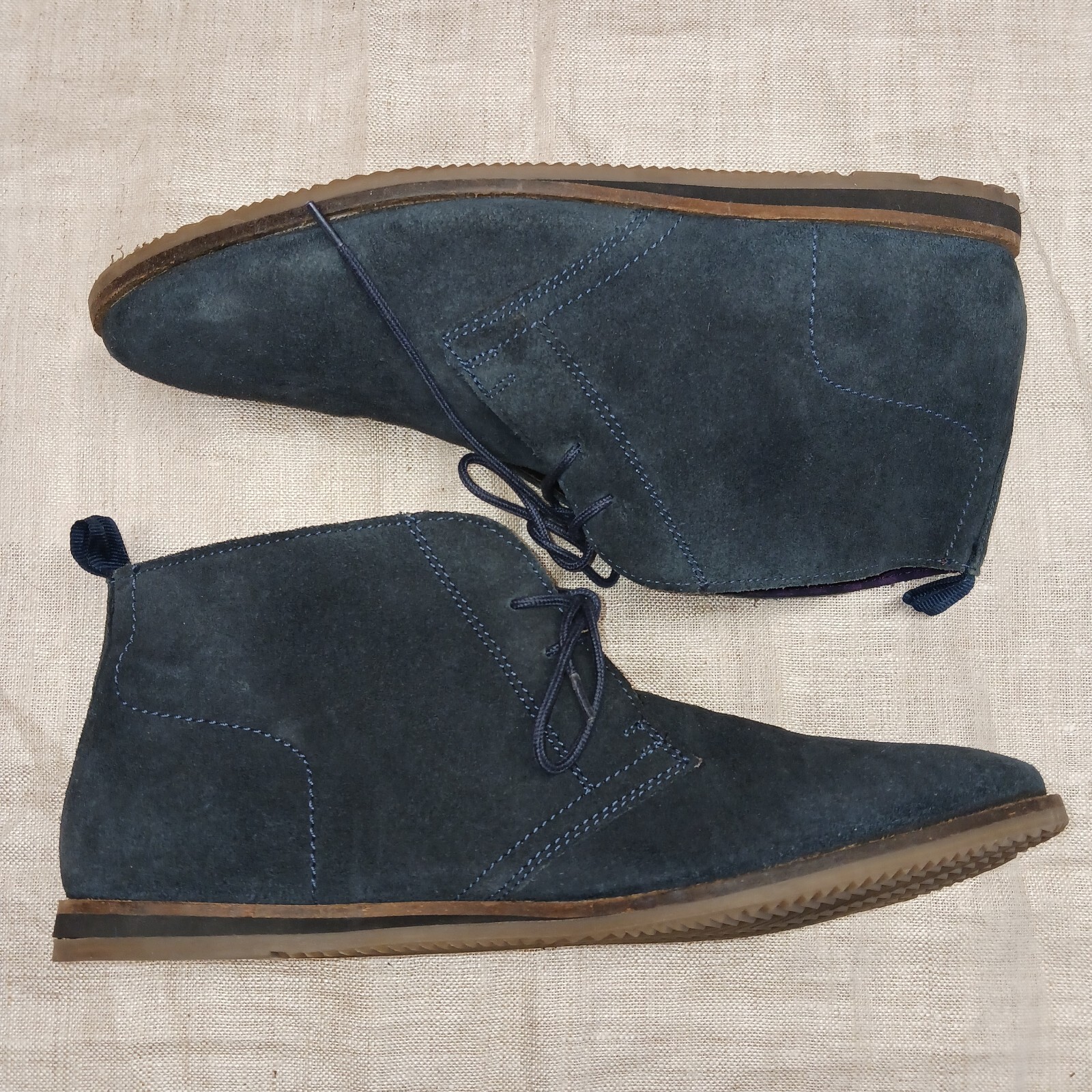 Ben Sherman Aberdeen Boots Men's Size 10.5 Chukka Blue Suede Casual Shoe