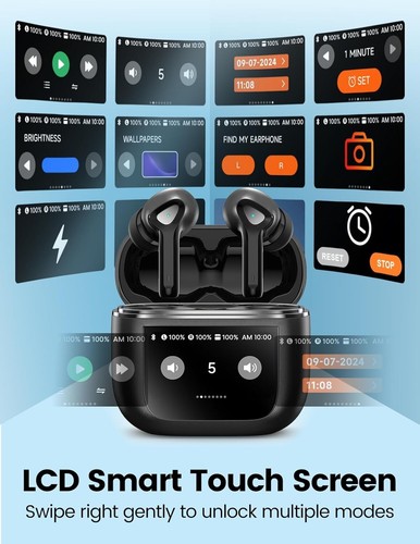 Wireless Earbuds Bluetooth 5.3 Headphones 50H Playtime Deep Bass Stereo Ear Buds - Picture 5 of 8
