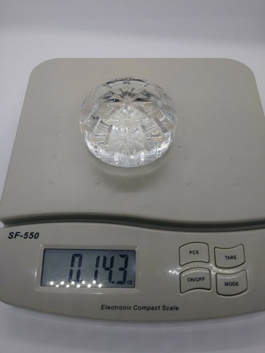 Waterford Crystal Large Round paperweight with star on top signed Waterford... - Picture 12 of 12