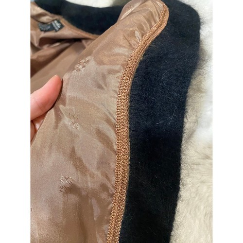 Vintage Rare Find Venesha 80% Angora Fuzzy Button Lagenlook Sweater Coat Sz M - Picture 11 of 11