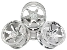 NHX RC Aluminum 1/10 On Road Car 6D Rims - 4pcs Hex 12mm - Silver 4-TEC / RS4