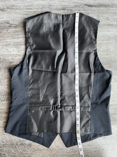 Forever 21 Men Dressy Men's Pinstripe Navy Blue Vest Size M Medium - Picture 2 of 4