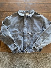 Vintage 80’s Guess By George Merciano Women’s Grey Jean Jacket Size Medium