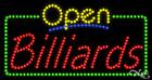 New “Open Billiards" 32x17 Solid/Animated Real Led Sign W/Custom Options 25465