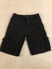 Wrangler Mens Cargo Shorts Size 14 Regular Black 100 Cotton Small Hole T