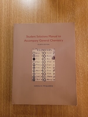 Student Solutions Manual to Accompany General Chemistry : Rsc by Carole H....