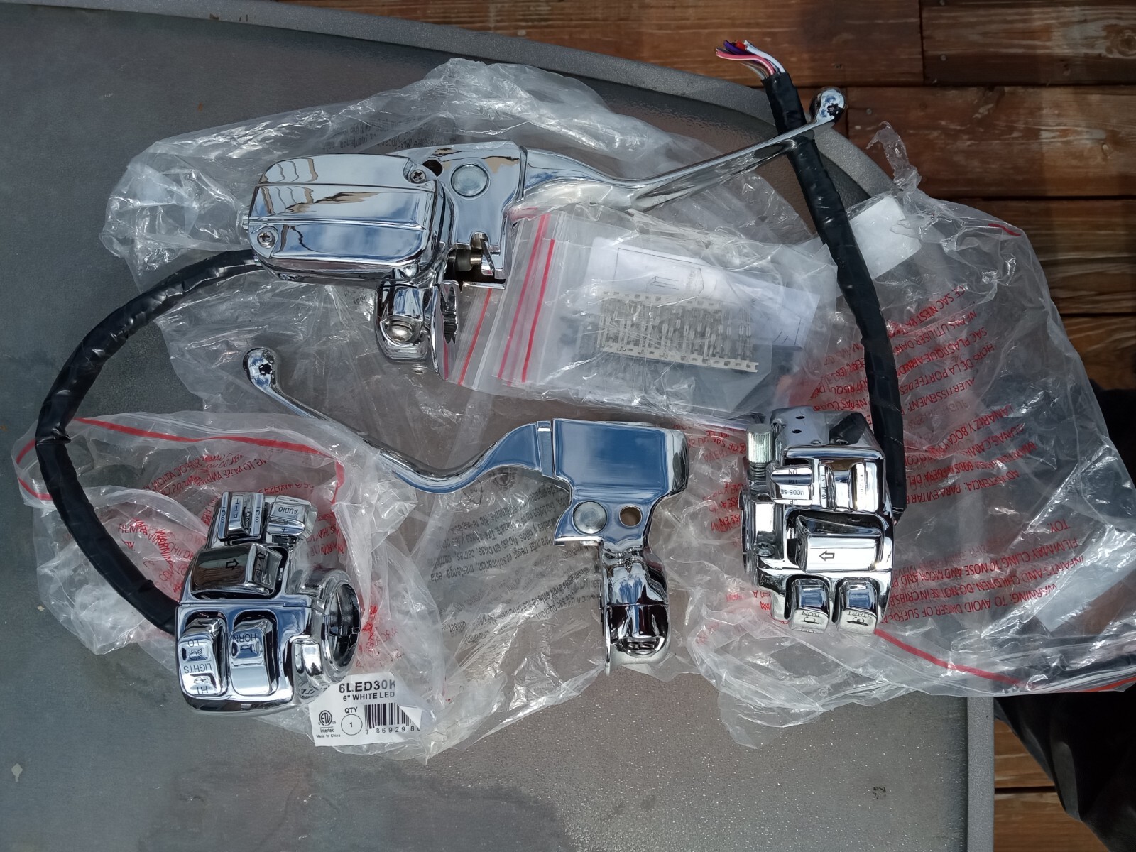 DEMON CYCLES FULL SET OF HANDLEBAR CONTROLS MASTER CYLINDER AND SWITCHES