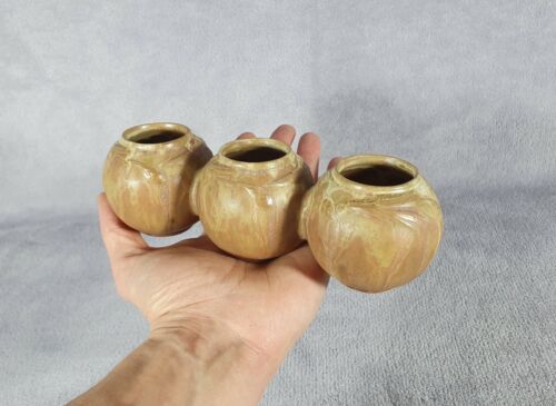 Vase trio en grès DENBAC DENERT & BALICHON Numéro 142 TBE - Photo 1/11