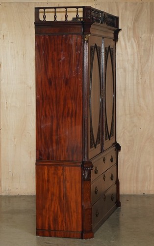 HERVORRAGENDER ANTIKER SCHRANK 18. JAHRHUNDERT 1760 THOMAS CHIPPENDALE LEINENPRESSE - Bild 15 von 24