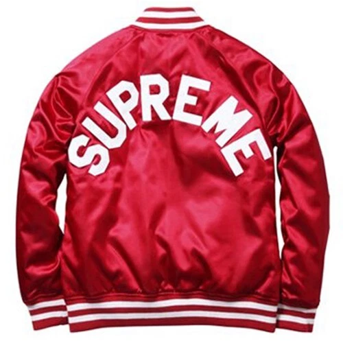 Veste satinée Supreme x Champion rouge XL
