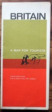 BRITAIN mapa dla turystów 1964 wydana przez British Travel