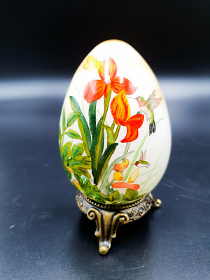 Osterei Glas Ei Handbemalt Ne'Qwa Art Necktar Tom Wood Ostern H:12 Sammlerstück