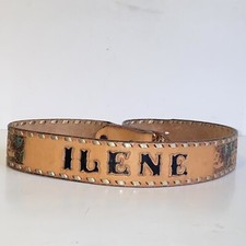 Vintage Women's Caldwell Browning Hand Tooled Leather ILENE Western Belt Size 32